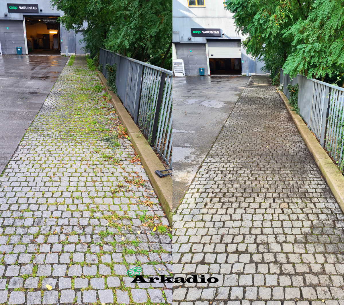 Ogräsrensning av hårdaytor